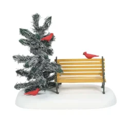 Cardinal Christmas Bench Dept. 56 Village